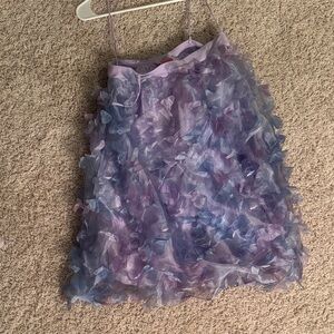 Free People Lavender and Blue Textured Mini Dress